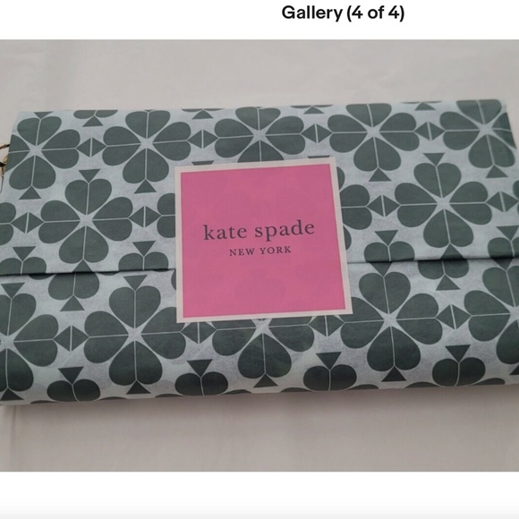 NWT New Kate Spade Madison Double Zip Medium Leather Wristlet Wallet Chalk White - Picture 5 of 5